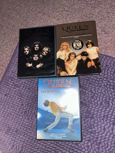 Queen • Greatest Video Hits 1 & 2 DVDs • + Live At Wembley • Complete Concert - Picture 1 of 2