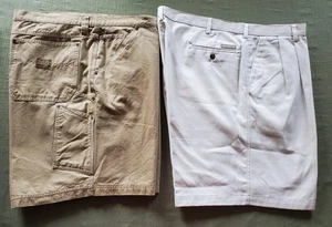 LOT Columbia Cargo Shorts & Haggar Pleated Khaki Shorts *Size 42* Golf Outdoors - Picture 1 of 12