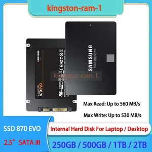 Samsung 870 EVO SSD 500GB 250GB 1TB 2TB SATA 3 Laptop Internal Solid State Drive - Bild 1 von 14
