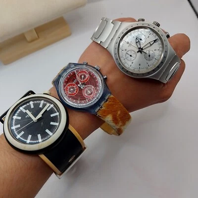 Swatch Watch Rare Lot Chronograph SCN109 Fury, Irony Aluminium, Pop Watches 90s - image 1 of 4