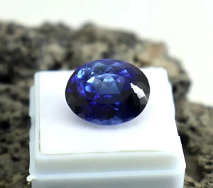 Natural Deep Blue Tanzanite AAA Oval Cut 15ct Certified Tanzanite Pendant Size - Picture 1 of 9