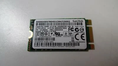 Genuine SanDisk 16GB M.2 SSD Drive SSD0E97864 FRU: 04X4456 - Tested - Image 1 of 2