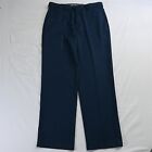 Haggar 34 x 32 Navy Blue Cool 18 Golf Classic Fit Dress Chino Pants