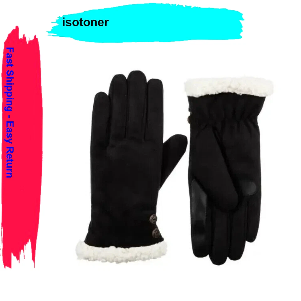 Isotoner smartdri smartouch microfiber gloves Black L/XL