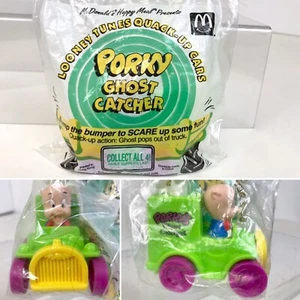 McDonalds Happy Meal Toy ~ Looney Tunes Quack-Up Cars ~ Porky Ghost Catcher - Picture 1 of 6