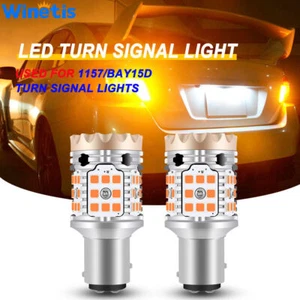 2X LED Front Turn Signal Light for Honda Accord 98-2015 1157 Amber 3030-40SMD - Bild 1 von 11