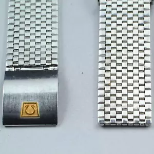Vintage Exc+5 OMEGA 2060 19 mm Men's Milanese Mesh Band Stainless Steel Silver - Picture 1 of 10
