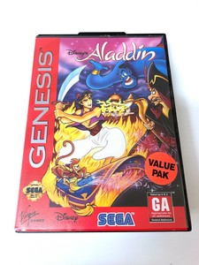 Disney's Aladdin (Sega Genesis, 1993) Game COMPLETE CIB Tested Working