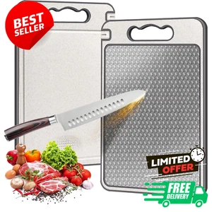 Titan Schneidebrett 14x10" Doppelseitig Rutschfest Küche Camping Schneidepad - Bild 1 von 12