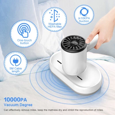 EXMATE Milbenstaubsauger mit UV-Licht Matratzenreiniger Anti Milben Handstaubsauger