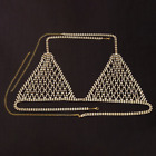 Boho Rhinestone Chest Chain Thong Jewellery Panties Bra Sexy Mesh Accessories