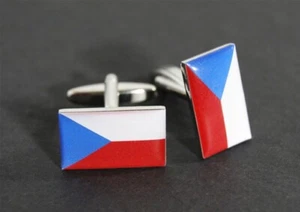 Manschettenknöpfe Flagge Tschechische Republik - 18 x 12 mm - Picture 1 of 1