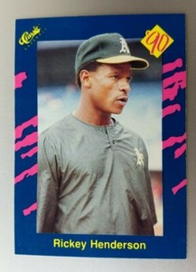 1990 CLASSIC RICKEY HENDERSON CARD #37 YANKEES A'S BLUE JAYS HALL OF FAME