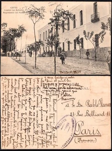 Ceuta - TP o - 1915 - Postal "Cuartel del Rebellín - Regimiento del..." - Imagen 1 de 1
