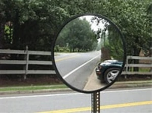18" Convex Safety Home- Business Driveway Wide Angle Mirror Chrome rim - Picture 1 of 8