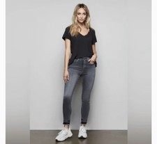 GOOD AMERICAN Good Legs Crop Black grey jeans Women Size 18
