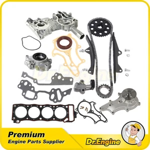 Timing Chain Cover Kit Oil Water Pump Head Gasket Fit 85-95 Toyota 2.4L 22R - Bild 1 von 12