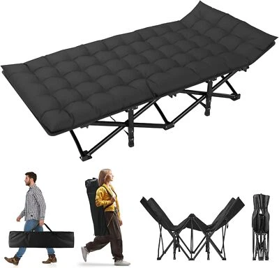 SENSCH Camping Cot Heavy-Duty Portable Camping Bed Folding Sleeping Bed with Mattress