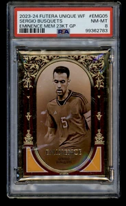 99462783 2023-24 Futera Unique WF Sergio Busquets Eminence 23KT 12/12 PSA 8 - Picture 1 of 2