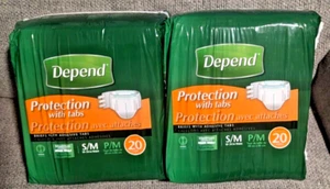 Depend Protection w/Tabs Incontinence Underwear Maximum Absorbency 40ct Small/MD - Picture 1 of 9