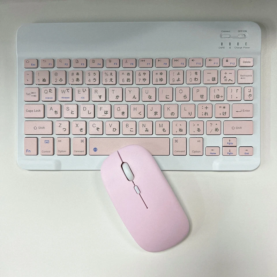 Japanese Language Thin Bluetooth Keyboard&Mouse Set Rechargeable Multi-Device - Image 1 of 4