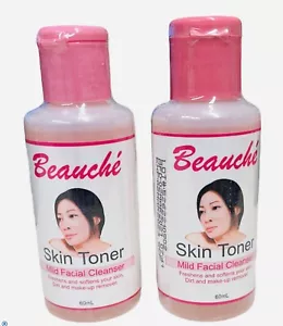  2 x Beauche Skin Care Skin Toner Mild Facial Cleanser 60 ml. - Picture 1 of 2