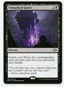 mtg magic unmarked grave ENGLISCH FRANZÖSISCH tombe anonym modern horizons 4 availablealb - Bild 1 von 1