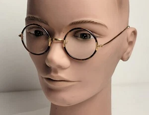 Antike 12k GP Schildpatt Sattel Brücke Rund Draht Brille Gestell Bay State Opt - Bild 1 von 4