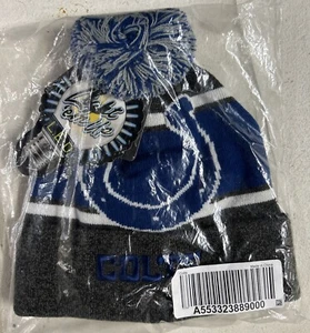 Indianapolis Colts Adult Light Em Up LED Pom Beanie Cap Toboggan Hat One Size - Picture 1 of 3