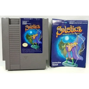 Solstice The Quest for the Staff of Demnos Nintendo NES Game and Manual Tested - Picture 1 of 11
