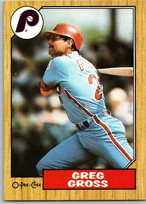#338 Greg Gross - Philadelphia Phillies 1987 O-Pee-Chee (OPC) - Image 1 of 2