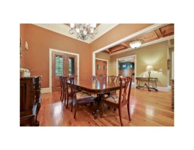 Drexel Heritage - Mesa de comedor con doble pedestal, caoba antigua Foto 1 de 4