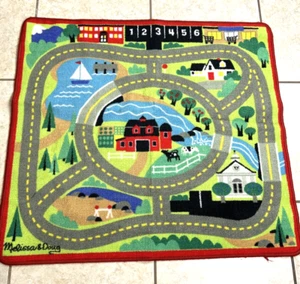 MELISSA & DOUG ROUND THE TOWN ROAD PLAY RUG 39" X 35" Interactive Mat #9400 - Picture 1 of 4