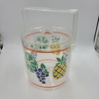 Stotter Ice Bucket Lid Clear Pineapple Grapes Limes Acrylic Plastic Lucite 8"