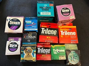 VERSCHIEDENE GEWICHTE BERKLEY TRILENE STREN SHAKESPEARE ETC ANGELSCHNUR KONVOLUT - Bild 1 von 9