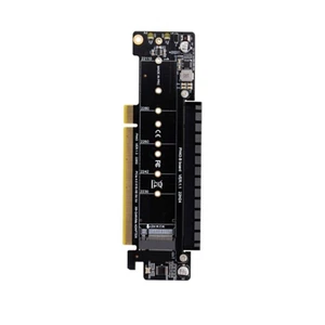 PCIE 4.0 x16 to x8+x4+x4 Expansion Riser Card M.2 NVME x2 Input Designed s - Afbeelding 1 van 9