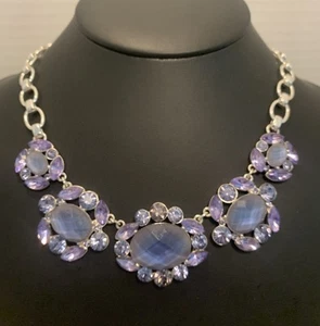 Fabulous Napier Vintage Purple & Blue Rhinestone Necklace - Picture 1 of 9