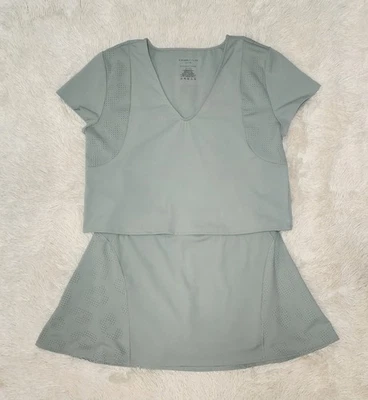 Sincerely Jules Verde Menta Top Corto y Falda Corta Entrenamiento Activo Gimnasio Conjunto Talla XL Foto 1 de 4