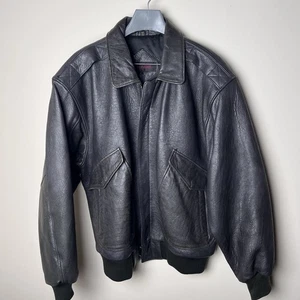 Vintage Mirage Men's Black Leather Jacket size large - Picture 1 of 10