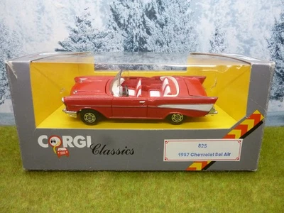 CORGI Classics: 1957 Chevrolet Bel Air Cabriolet n. 825 rosso 1:43! "NUOVO" in confezione originale - Immagine 1 di 4