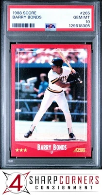 Puntuación #265 Barry Bonds Pirates 1988 PSA 10 Foto 1 de 2