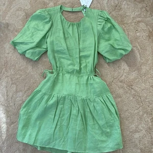 Aere linen cut out Mini dress - size 8 - Picture 1 of 10