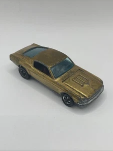 Hot Wheels Redline 1967 Custom Ford Mustang Hong Kong Gold Paint Brown Interior - Picture 1 of 7