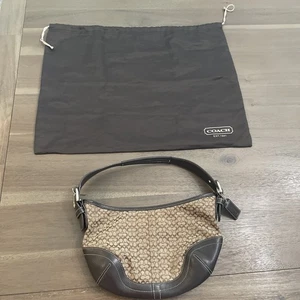 Vintage Coach 6351 Small C Signature Mini SoHo Hobo Bag-Dust Bag -Brown-Y2K - Picture 1 of 13