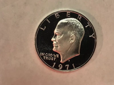 1971-S PROOF 40% silver Eisenhower dollar. Pf IKE $. - Image 1 of 2