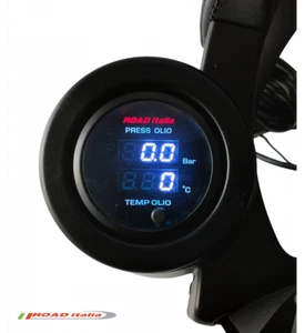 Digitales Manometer ROAD ITALIA 52mm doppelt ablesbar Ölpresse Temp ALARM PICC - Bild 1 von 4