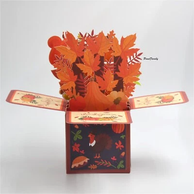T10-3D pop up card for Thanksgiving-Turkey and pumpin - Image 1 of 4