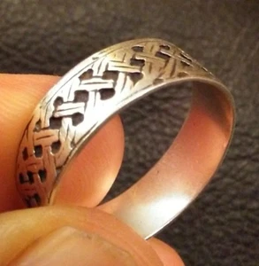 STERLING SILVER CELTIC DESIGN RING- SIZE 13 - Picture 1 of 4