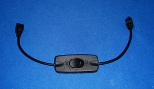Switched mini USB (miniUSB) extension cable/lead M-F inline Power ON/OFF switch - Picture 1 of 1