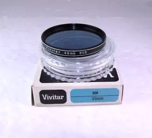 49mm Vivitar Filter 80B Blue Cooling Color Correction Camera Lens New Vintage - Picture 1 of 2